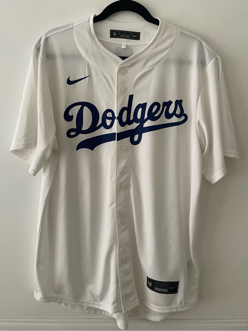 Nike Los Angeles Dodgers Button Up Jersey Shirt Size M